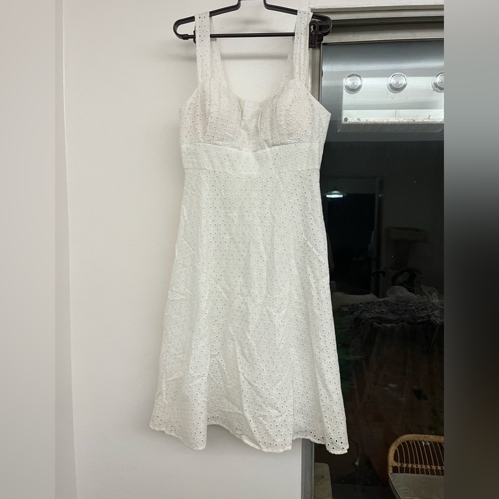 Studio K White Floral Eyelet Sleeveless Sundress